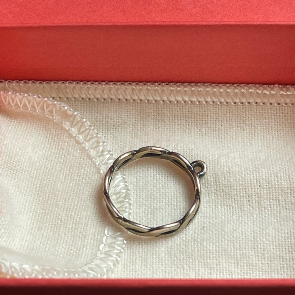 James Avery Silver Twisted Loop Charm Ring - image 3
